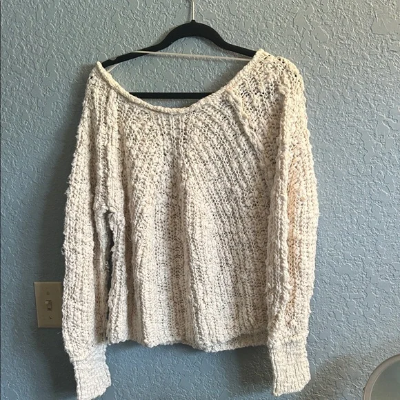 Free People Off-White Chunky Knit Sweater - Picture 2 of 9